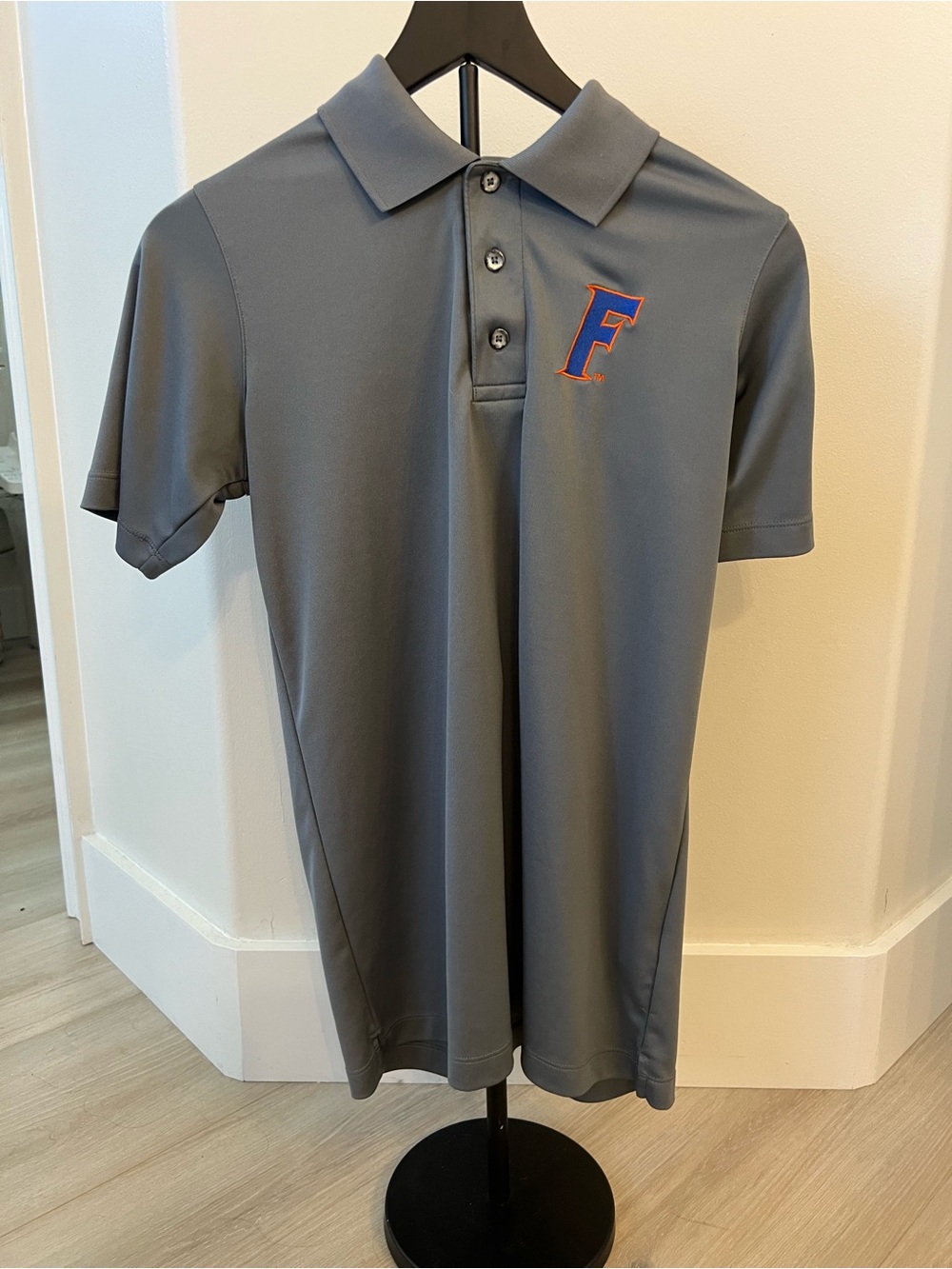 Florida Gators Slate Gray Polo with Blue and Orange 'F' Patch